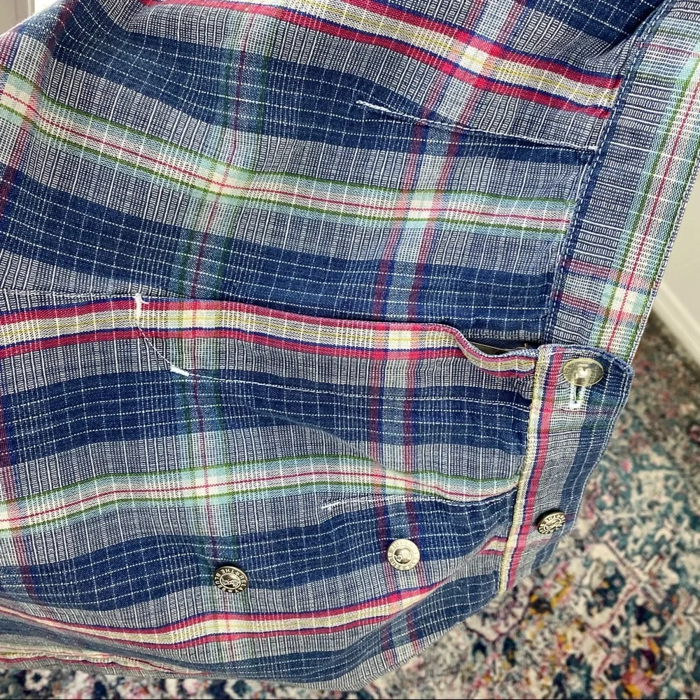 Vintage The Relay Company Plaid Button Front Skort Mini Skirt Size Small 26" - Picture 10 of 13